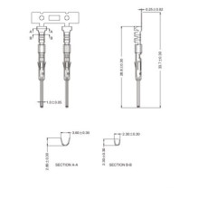 Hot Selling Electrical Connector Terminal 5A termaial male end CnSn SUS Material Gold Ag Sn Ni surface treatment-J0201401